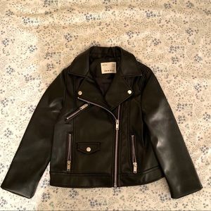 NWOT Zara Girls Faux Leather Jacket Size 6